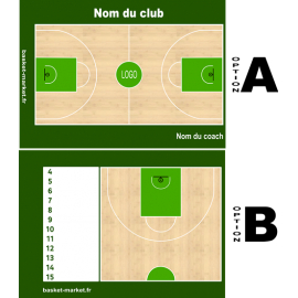 Plaquette basket semi-personnalisée petite taille