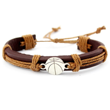 Bracelet cuir basket Bracelet cuir basket