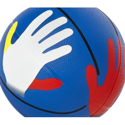 Ballon de basket avec dessin des mains