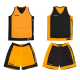 Débardeur et short réversible orange et noir Splading