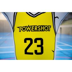 Mannequin gonflable pour l'entrainement au basket. Solide et resistant
