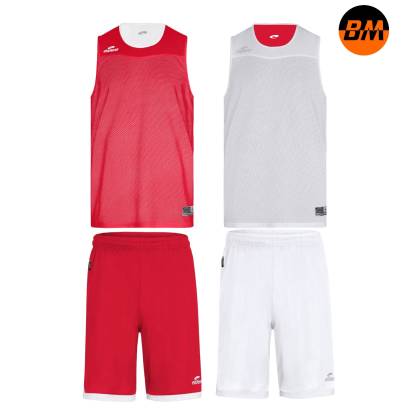 Ensemble réversible Dunk pour le basket rouge et blanc