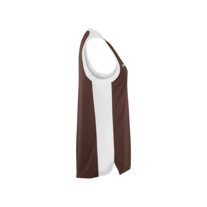 Maillot match basket féminin Craft Contrast brun et blanc