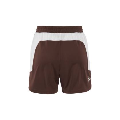 Short de basket coupe féminine Craft Contrast brun et blanc