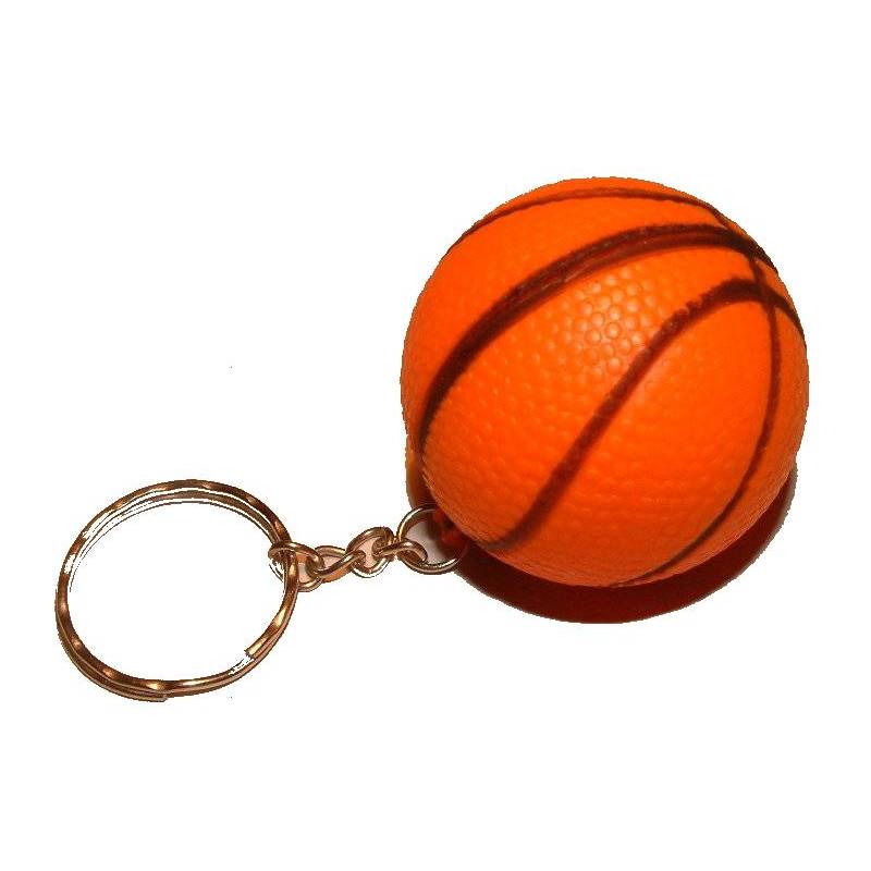 Onwomania Porte-clés Panier de Basket en métal argenté avec Ballon de Sport  : : Mode