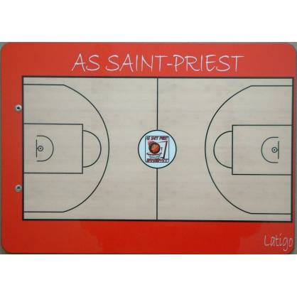 Plaquette coach saint priest basket personalisée
