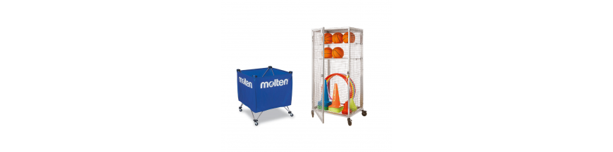 Matériel de rangements, matériel et ballons pour les clubs